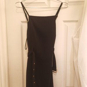 black cami mini dress